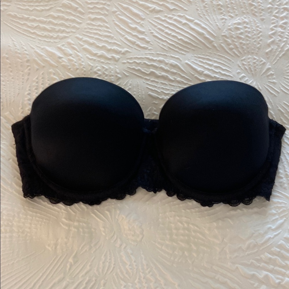 Wonderbra Black Strapless Underwire Bra Size 38B